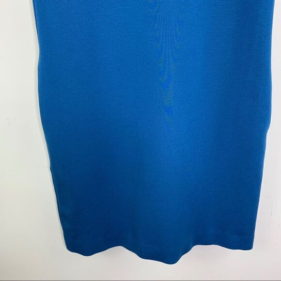 TRINA TURK Peacock Blue Shift Dress Keyhole Front - Picture 3 of 12